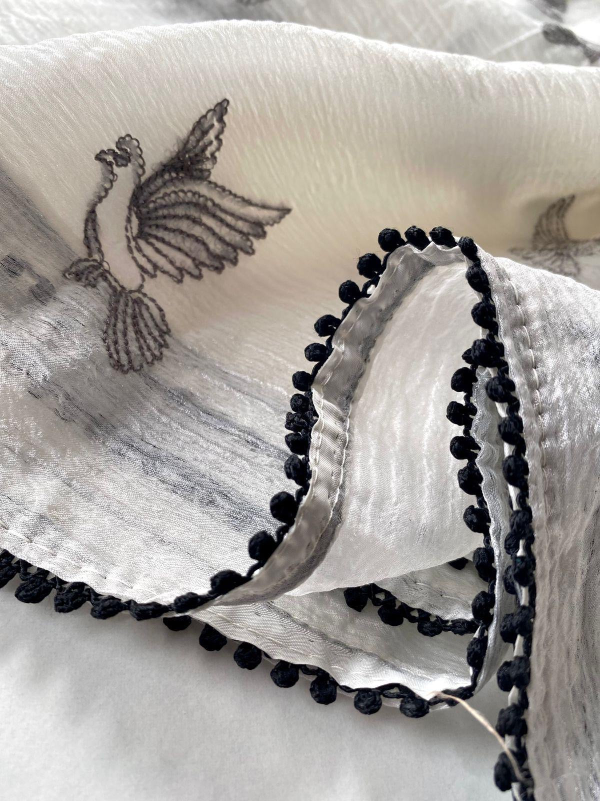 Paper Crush Embroidery saree Luxe