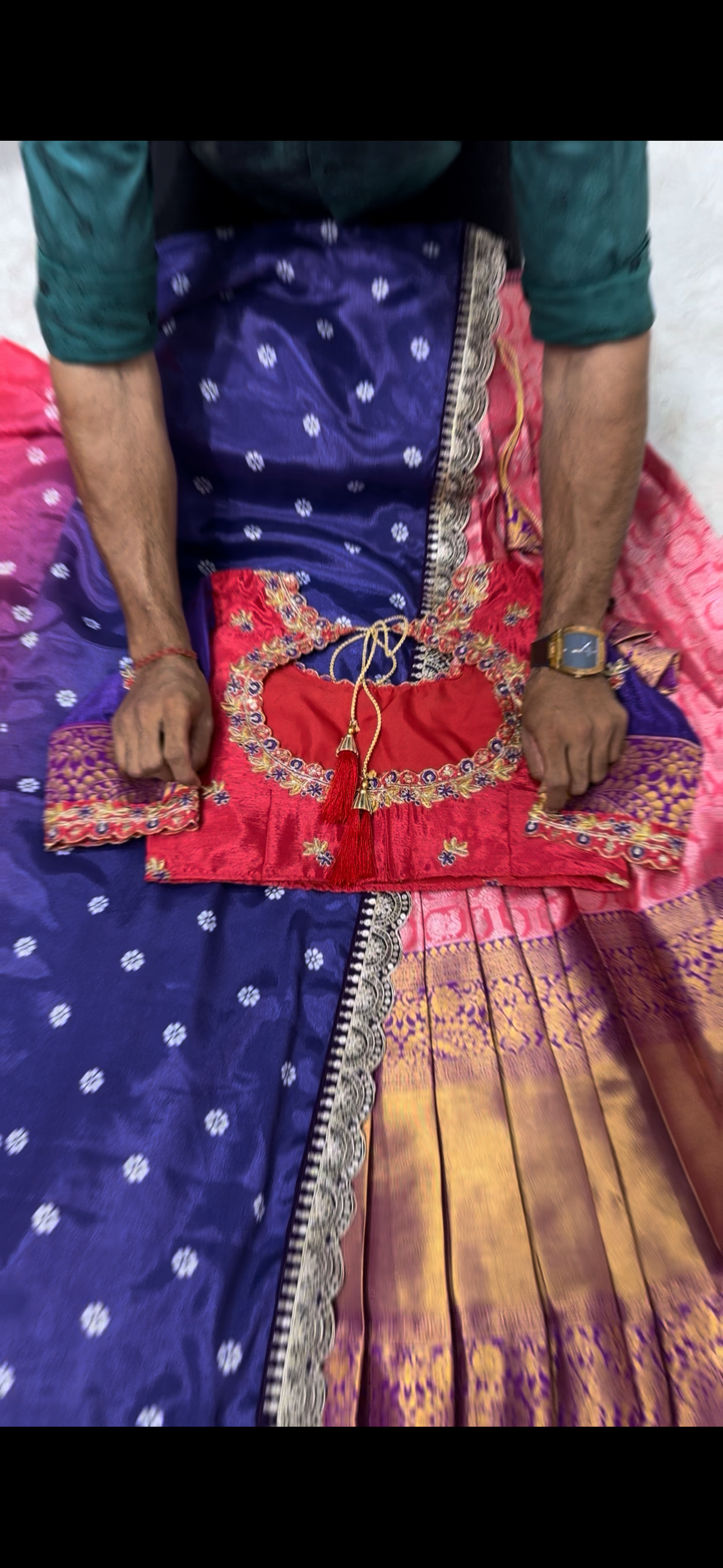 New Duel Shade Kanchipuram Lehenga sets