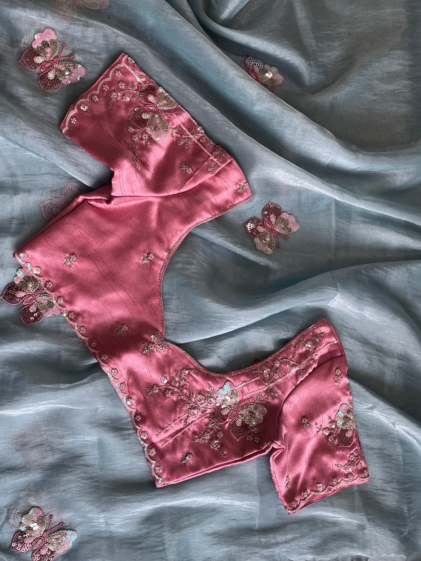 Pure Organza Saree with stitched Blouse luxe sarees