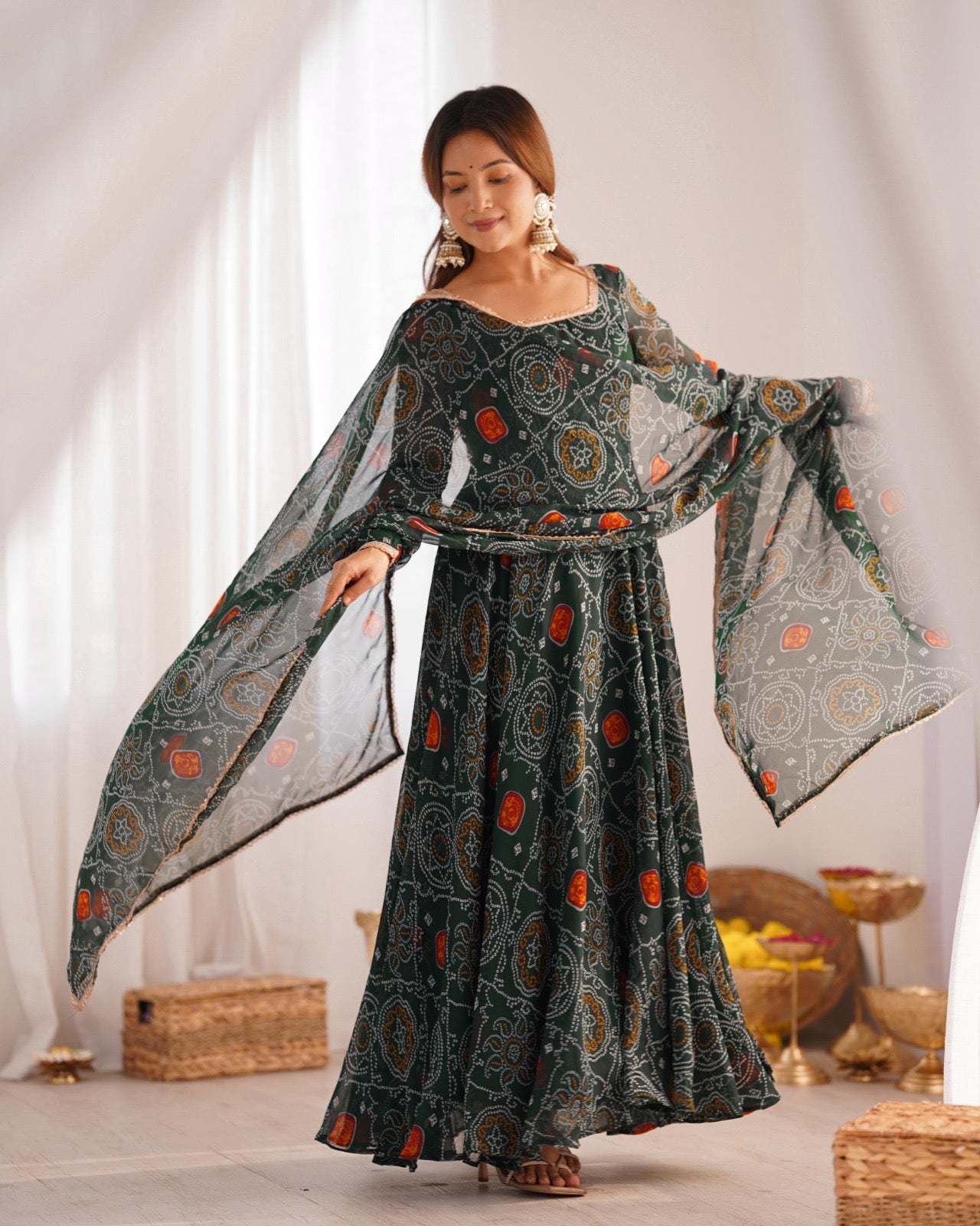 Full long frocks/ gowns chiffon