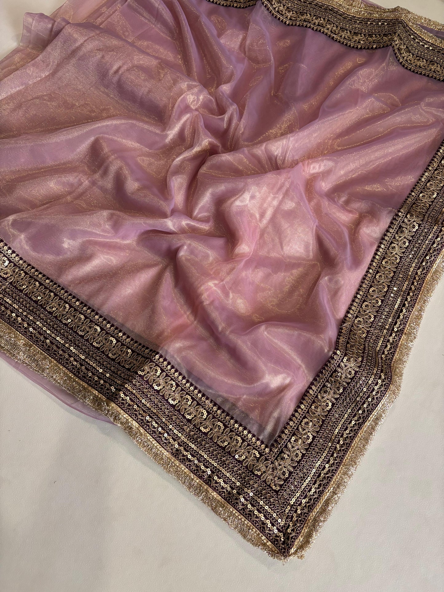 Desginer sequence luxe sarees with stitched blouse