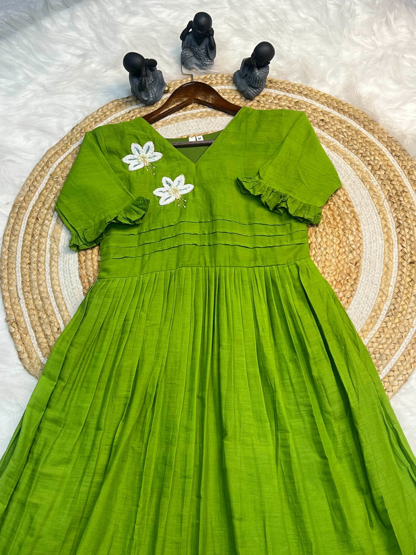 Hand work Mul Cotton party wear gowns