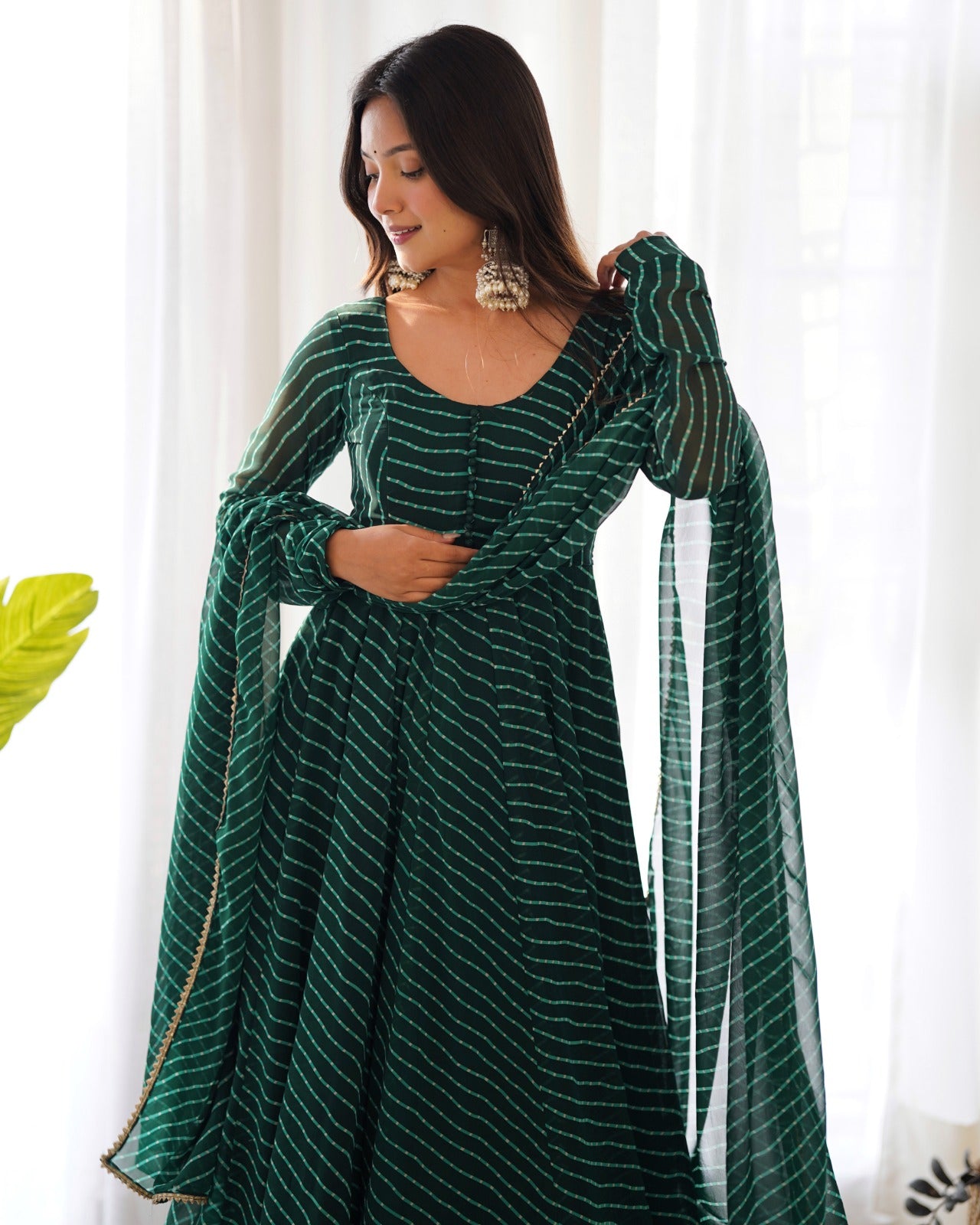 Laheriya Print Gowns fully Stitched