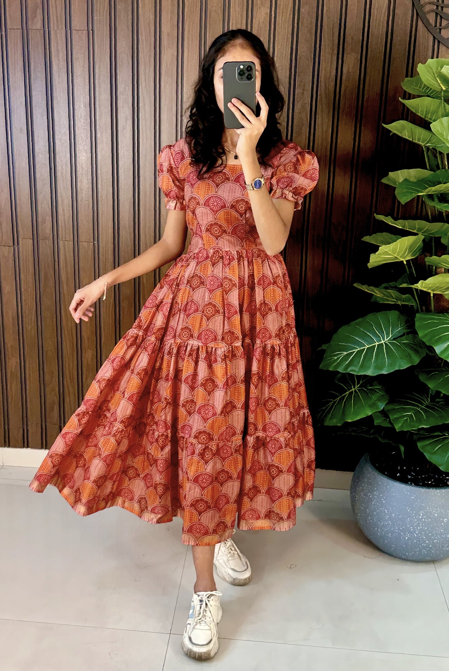 Cotton Silk Printed Gowns
