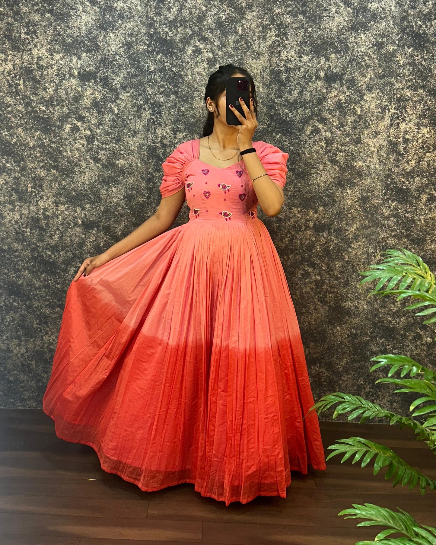 Duel shade handwork gowns