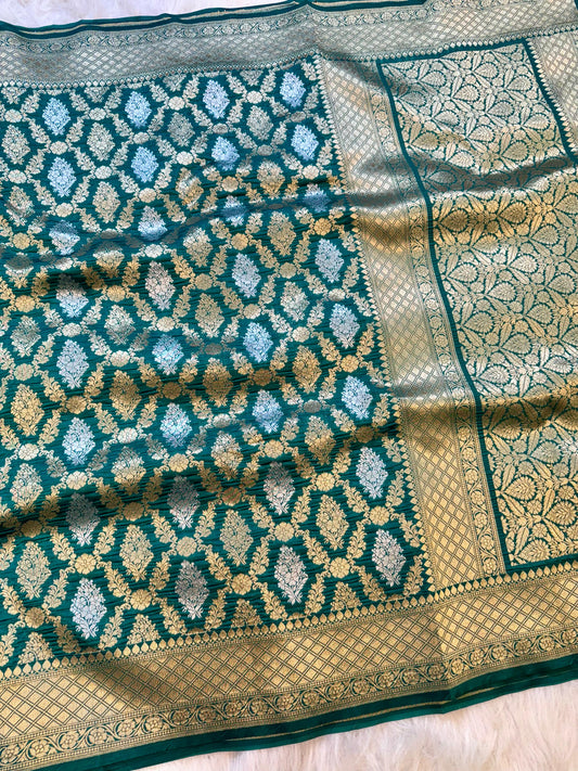 Amabani Mam inspired Banarasi Soft Katan silk