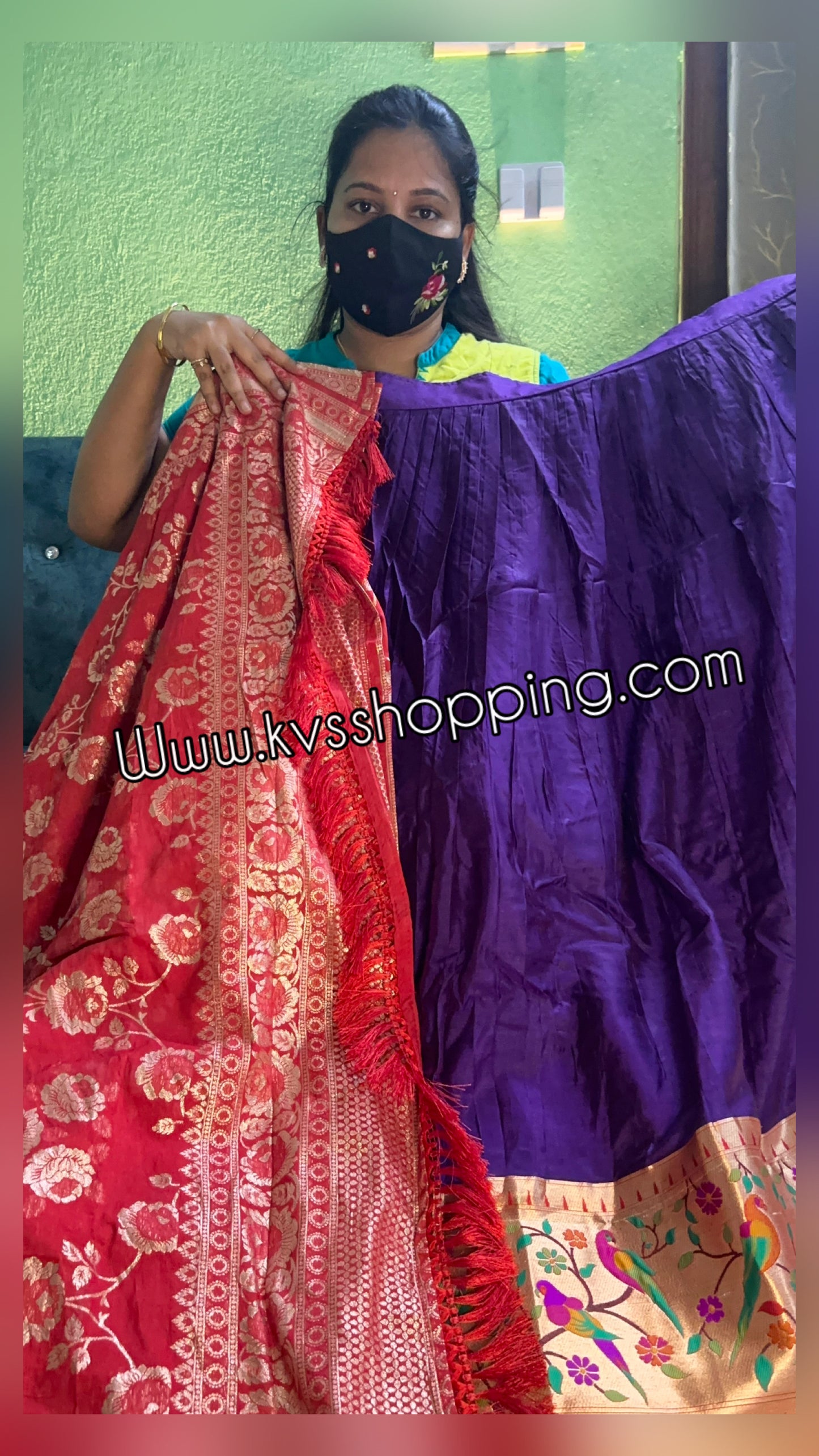 Pure Paithani With Georgette semi stich Lehengas