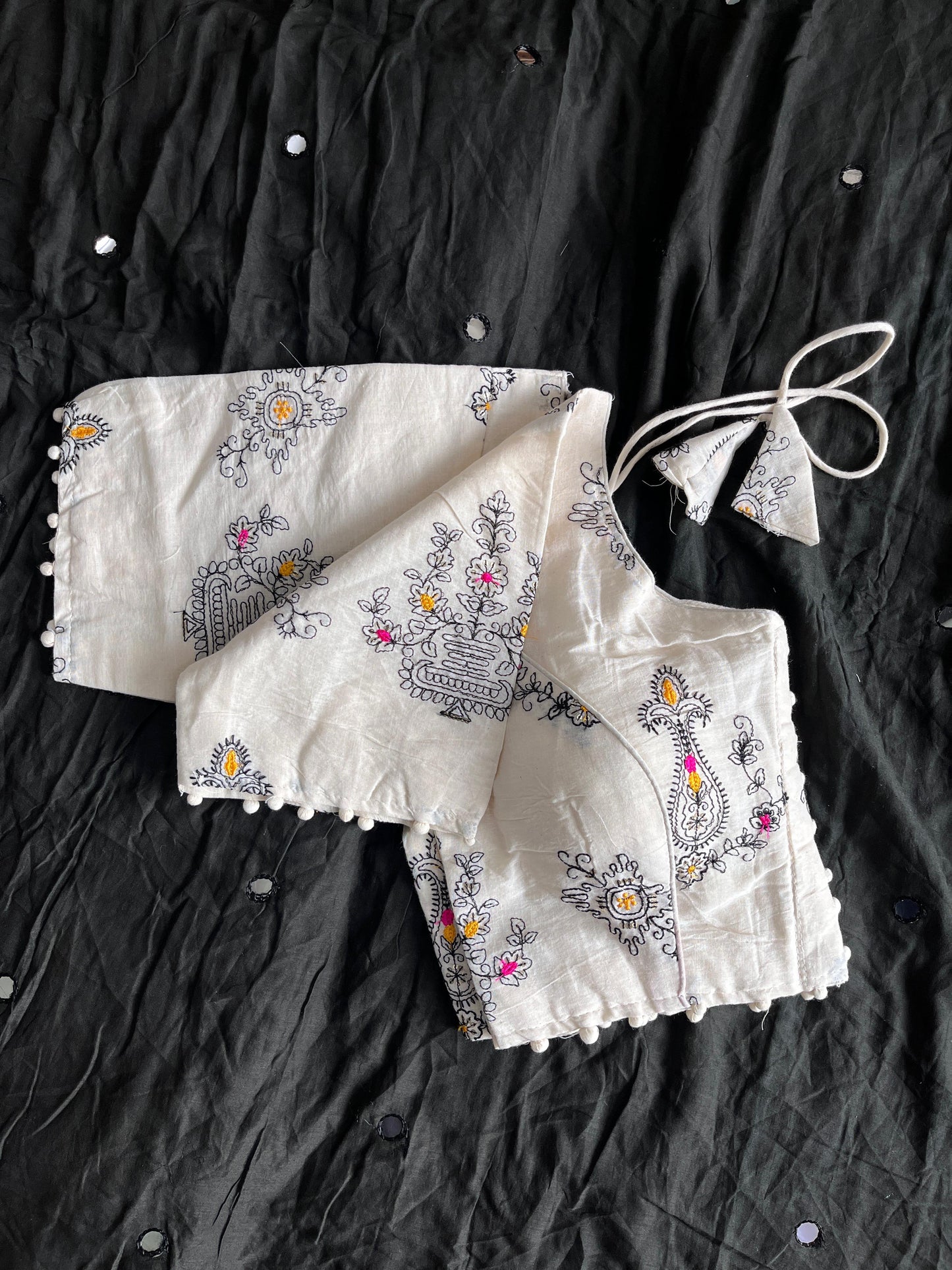 Khadi Cotton Saree with Desginer Stitched Blouse