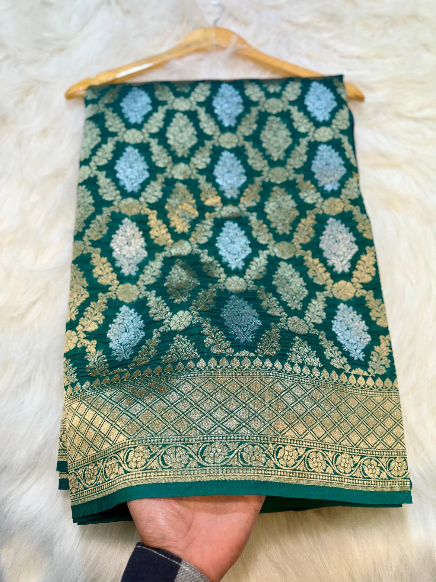 Amabani Mam inspired Banarasi Soft Katan silk