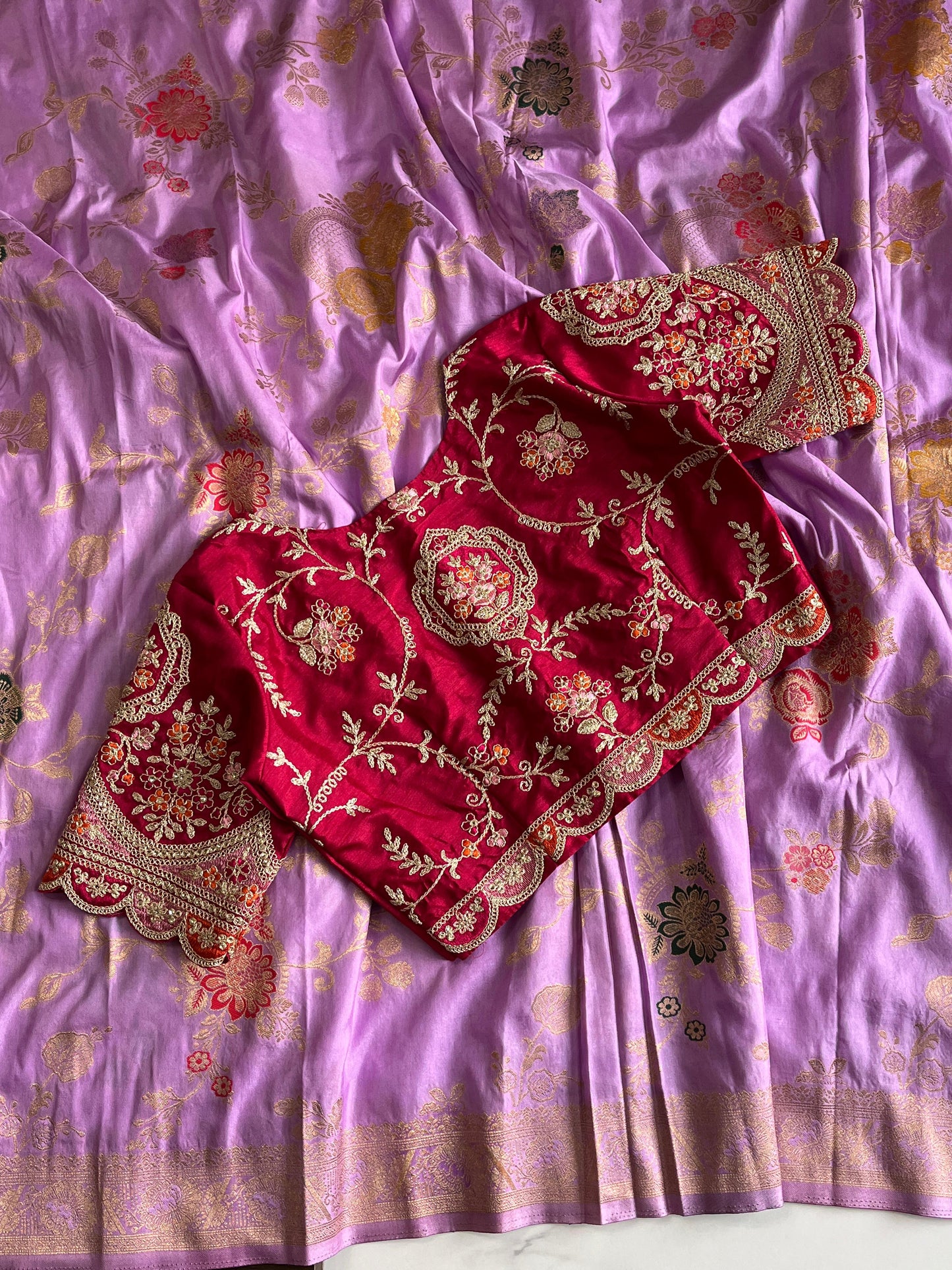 Saree With Stitched Blouse Luxe