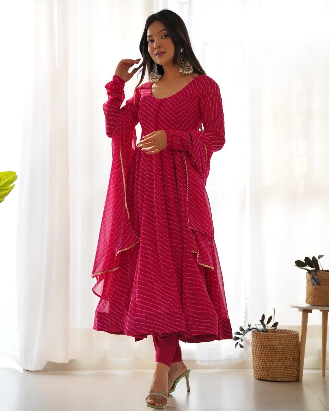 Laheriya Print Gowns fully Stitched