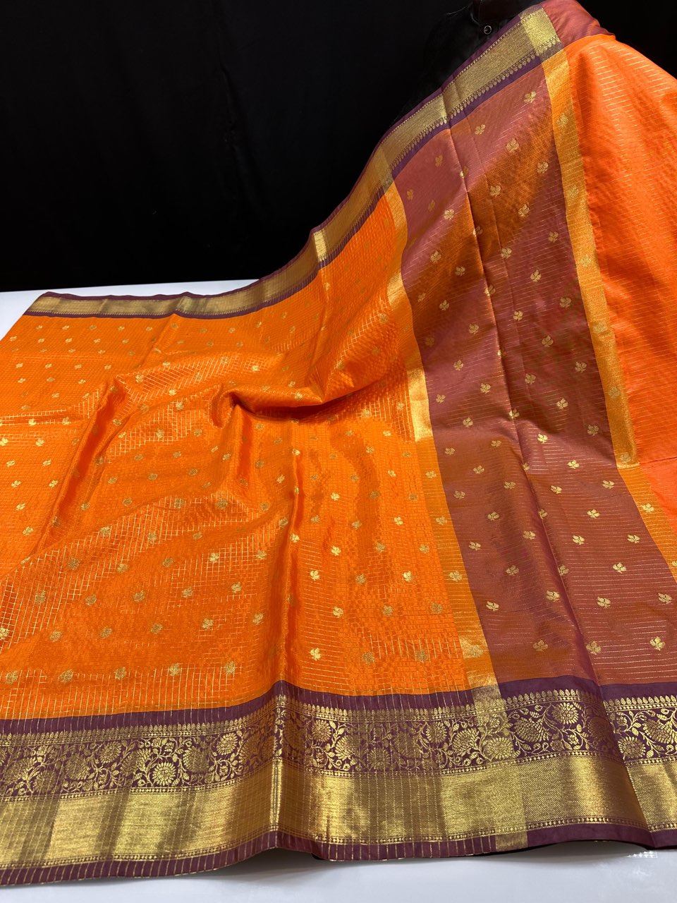 Classic Semi Gadwal Check Sarees