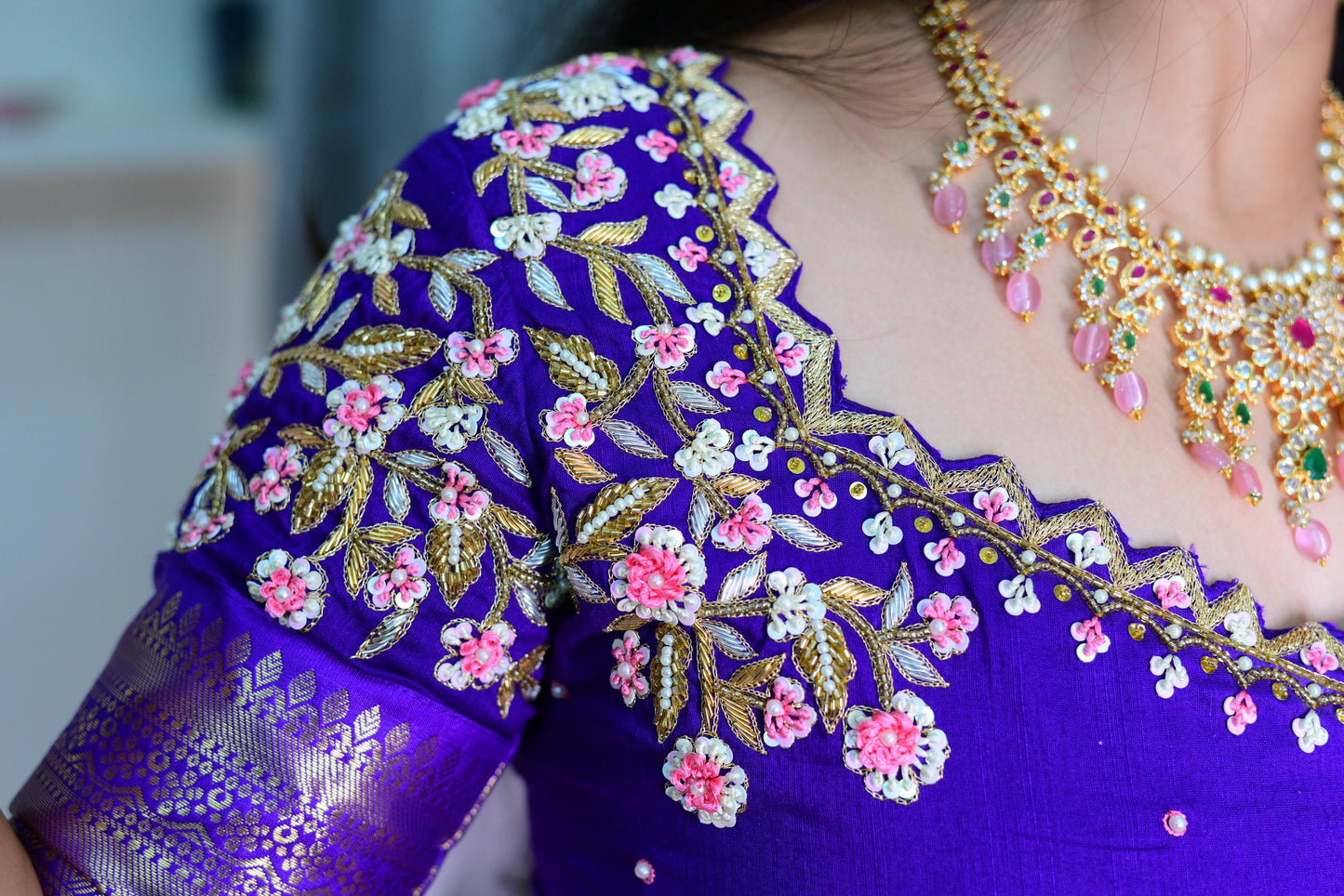 Pure Maggam work Kanchipuram lehengas