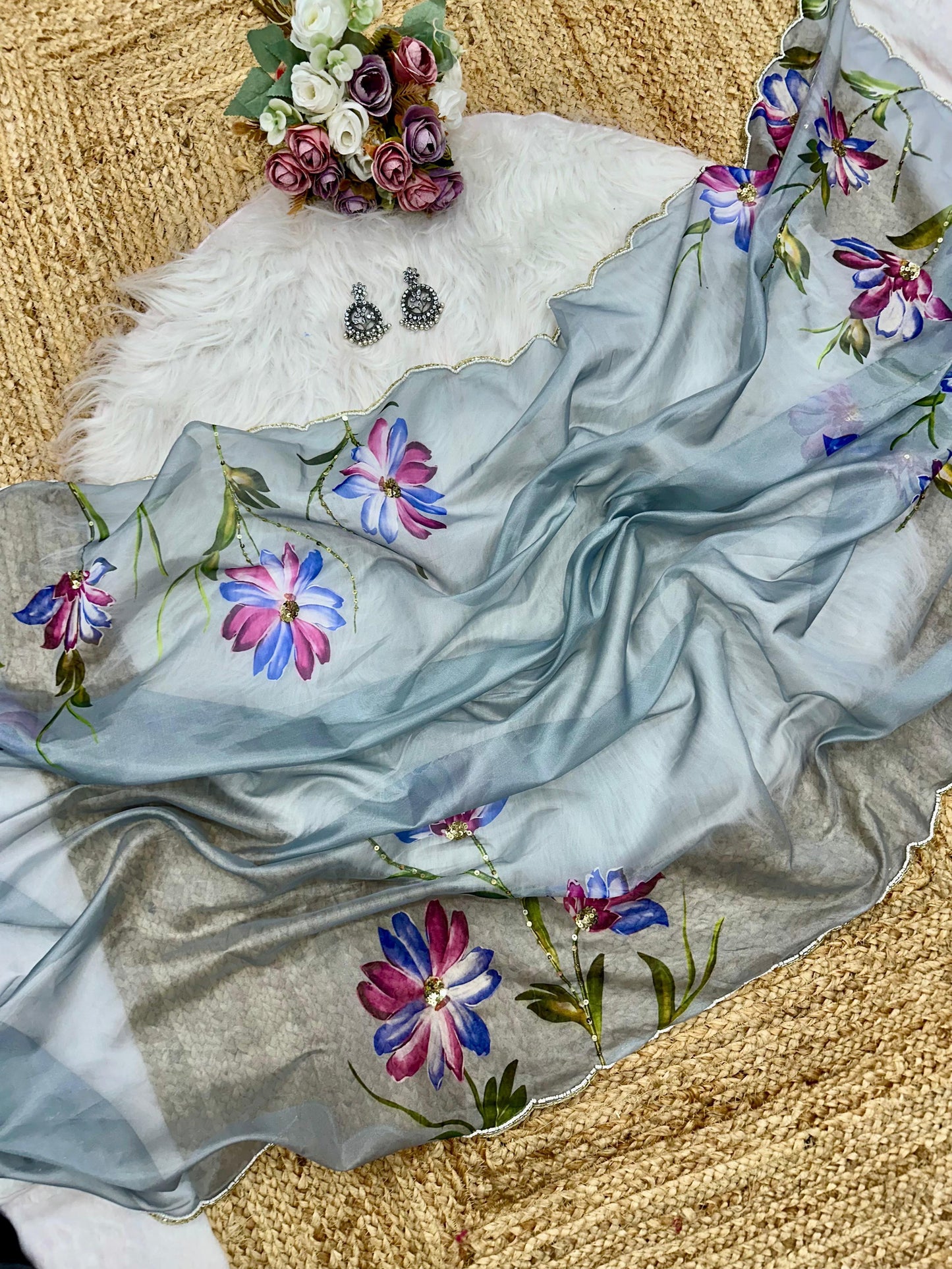 Desginer Sarees With Handwork (Budget Wear)
