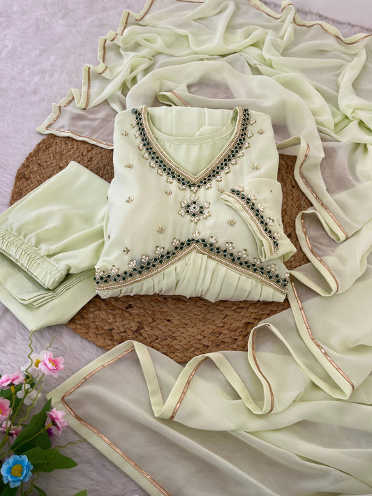 Georgette 3 Piece Kurti Sets