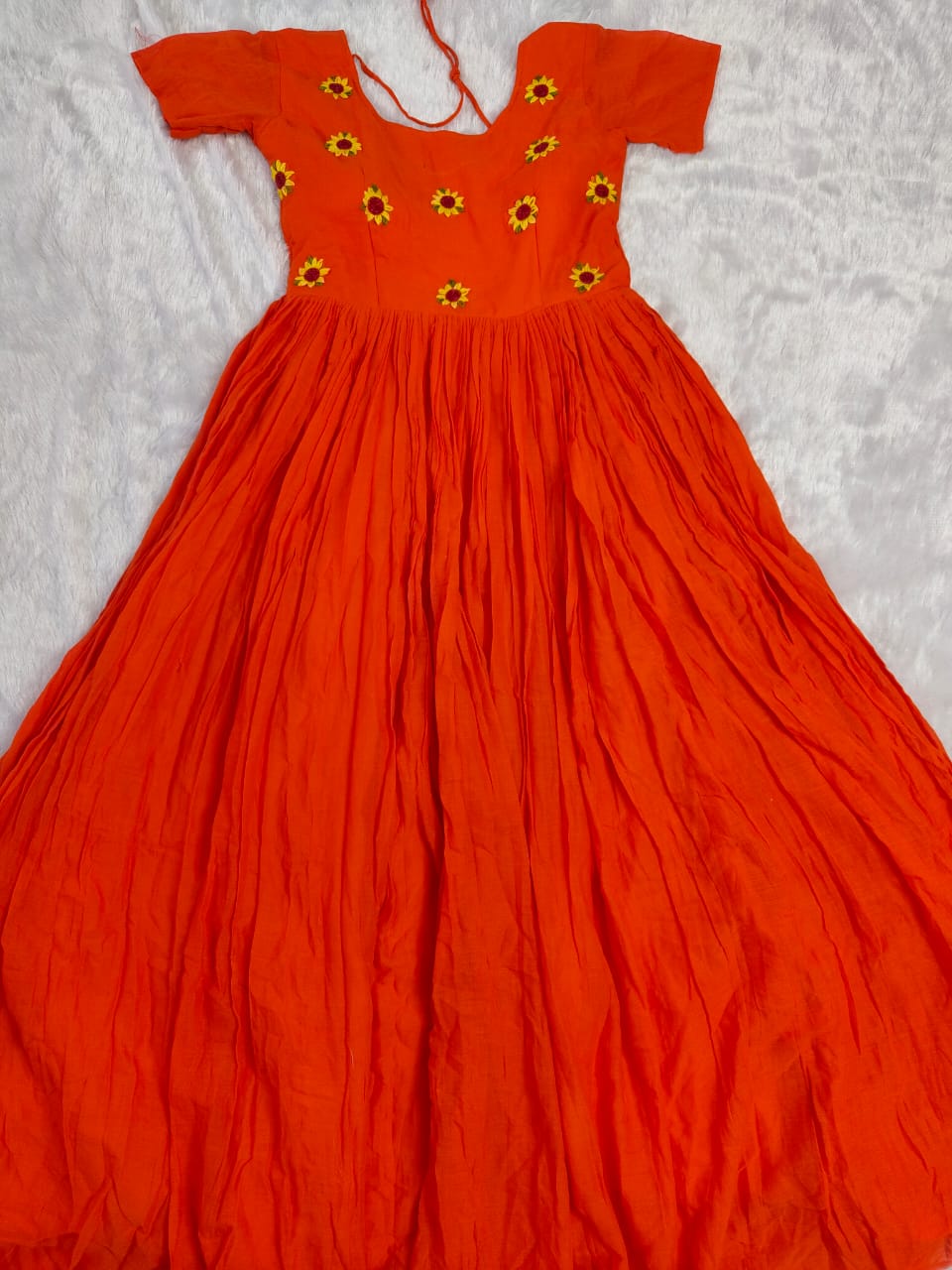 Mul mul cotton embroidery gowns