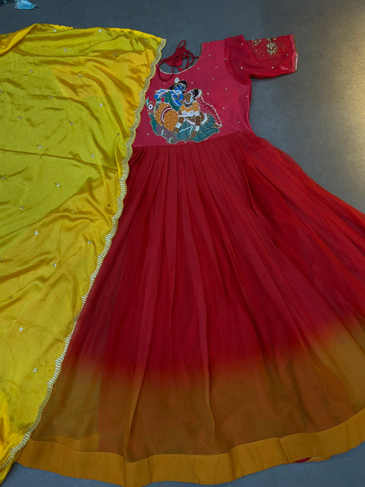 Kalamkari Gowns for festivals work gowns