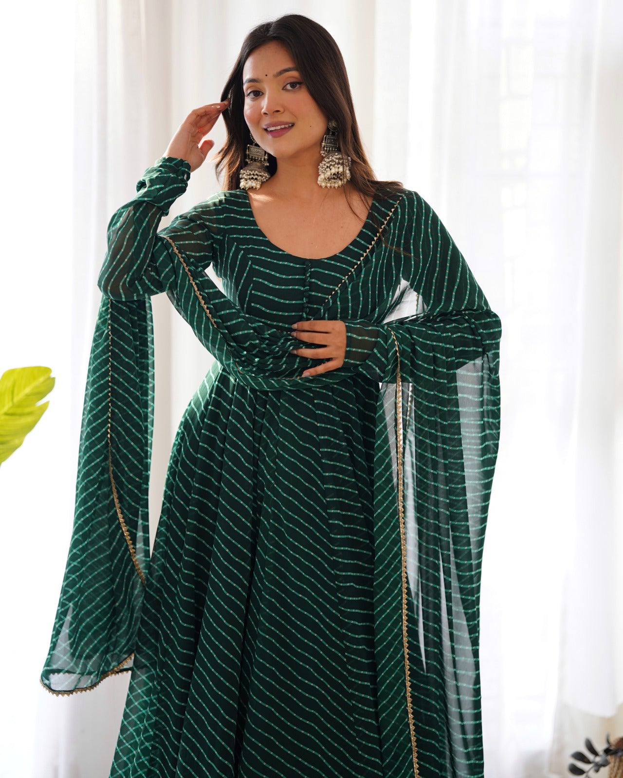 Laheriya Print Gowns fully Stitched
