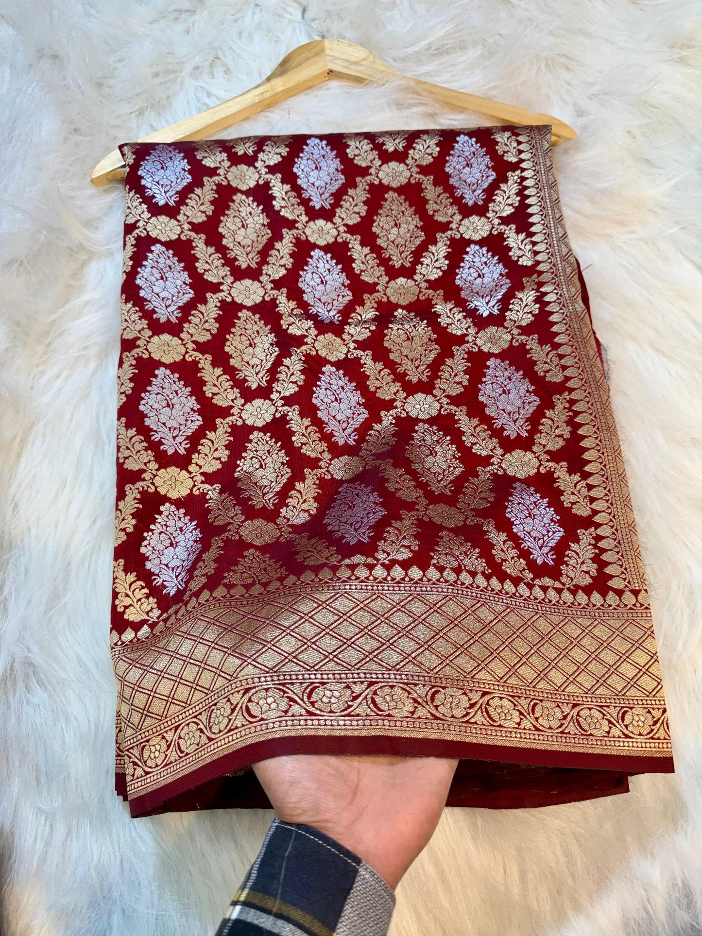 Amabani Mam inspired Banarasi Soft Katan silk