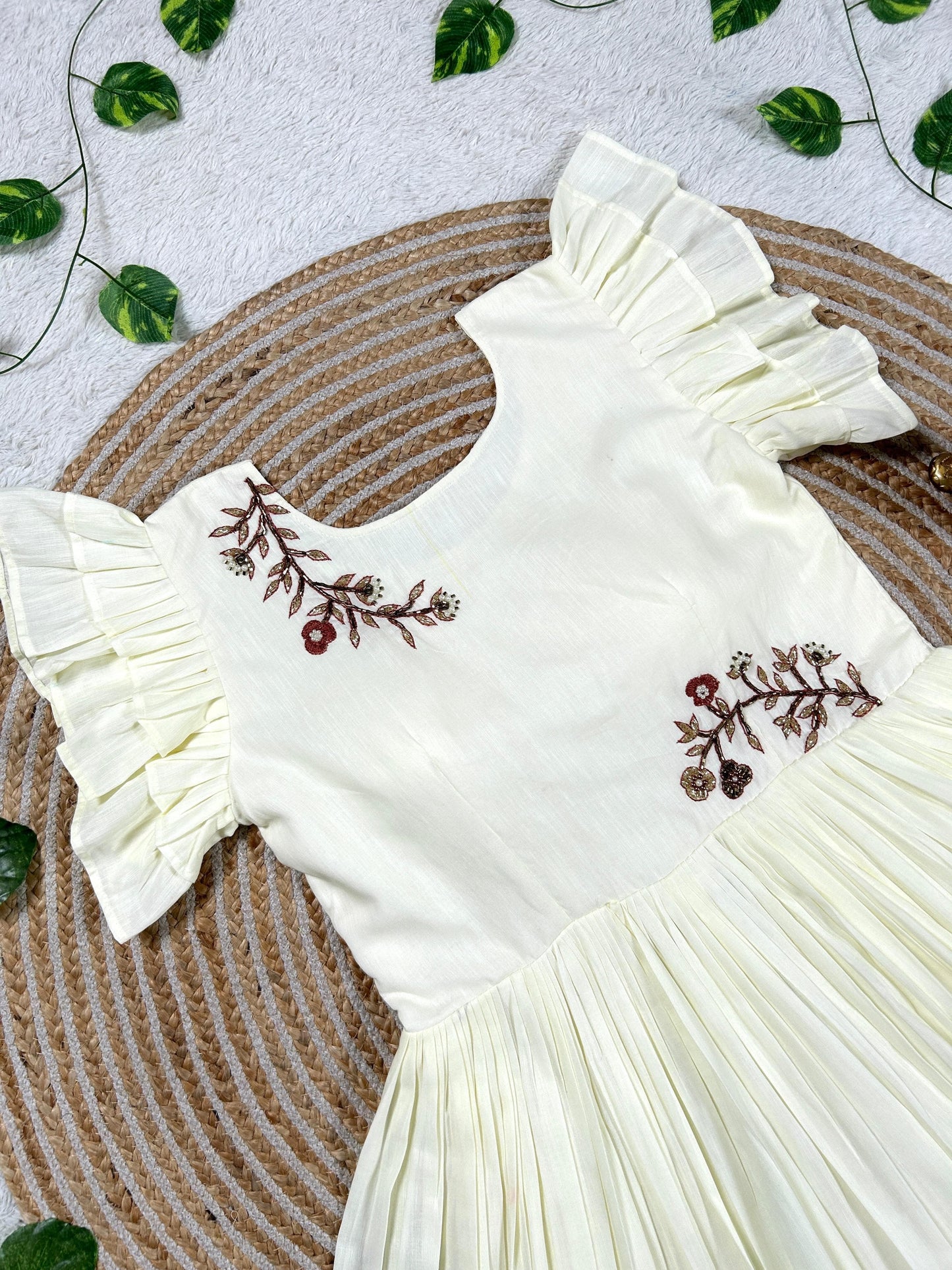 Mull mull maggam work gowns