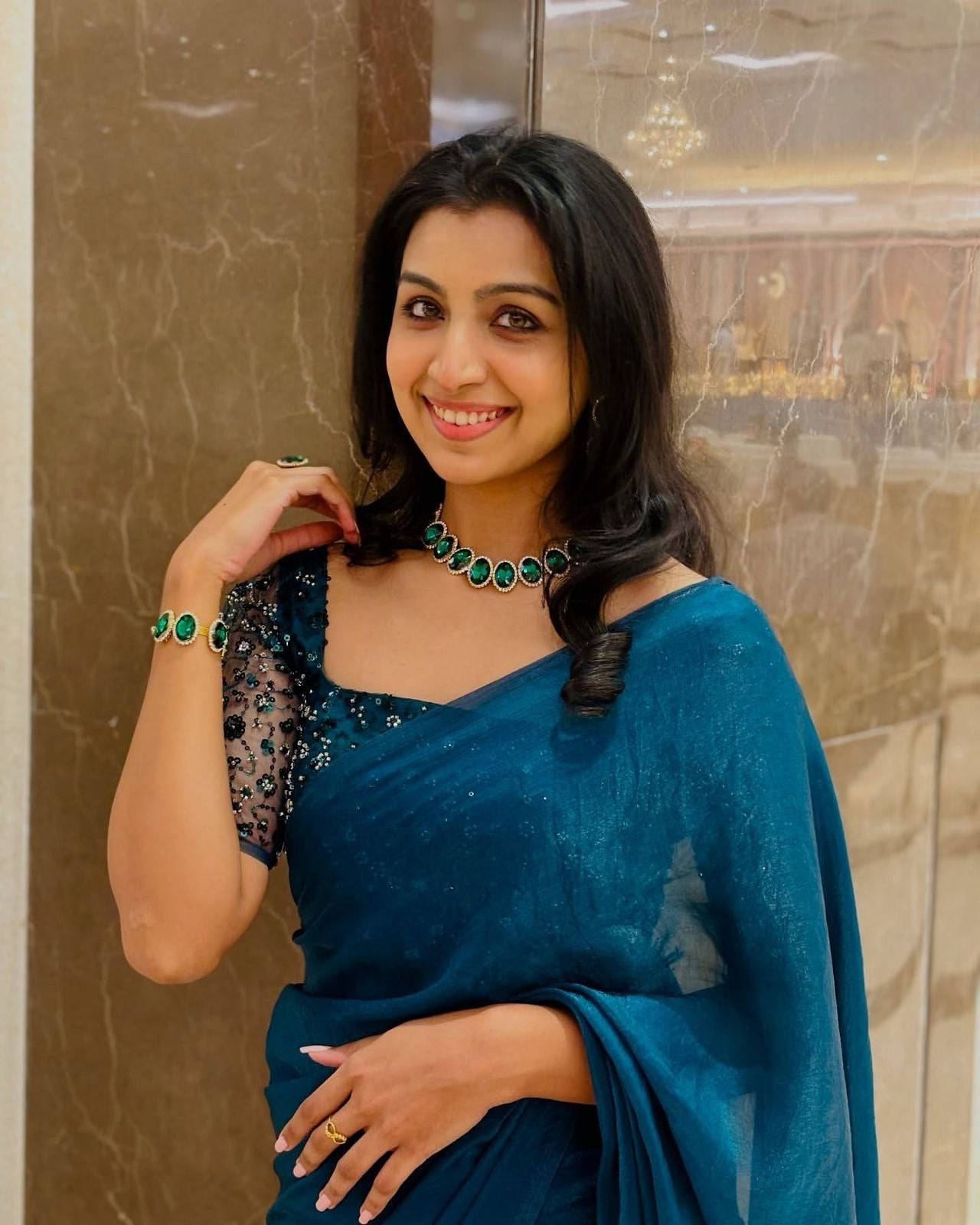 Space Silk Budget Saree With Stitched Blouse