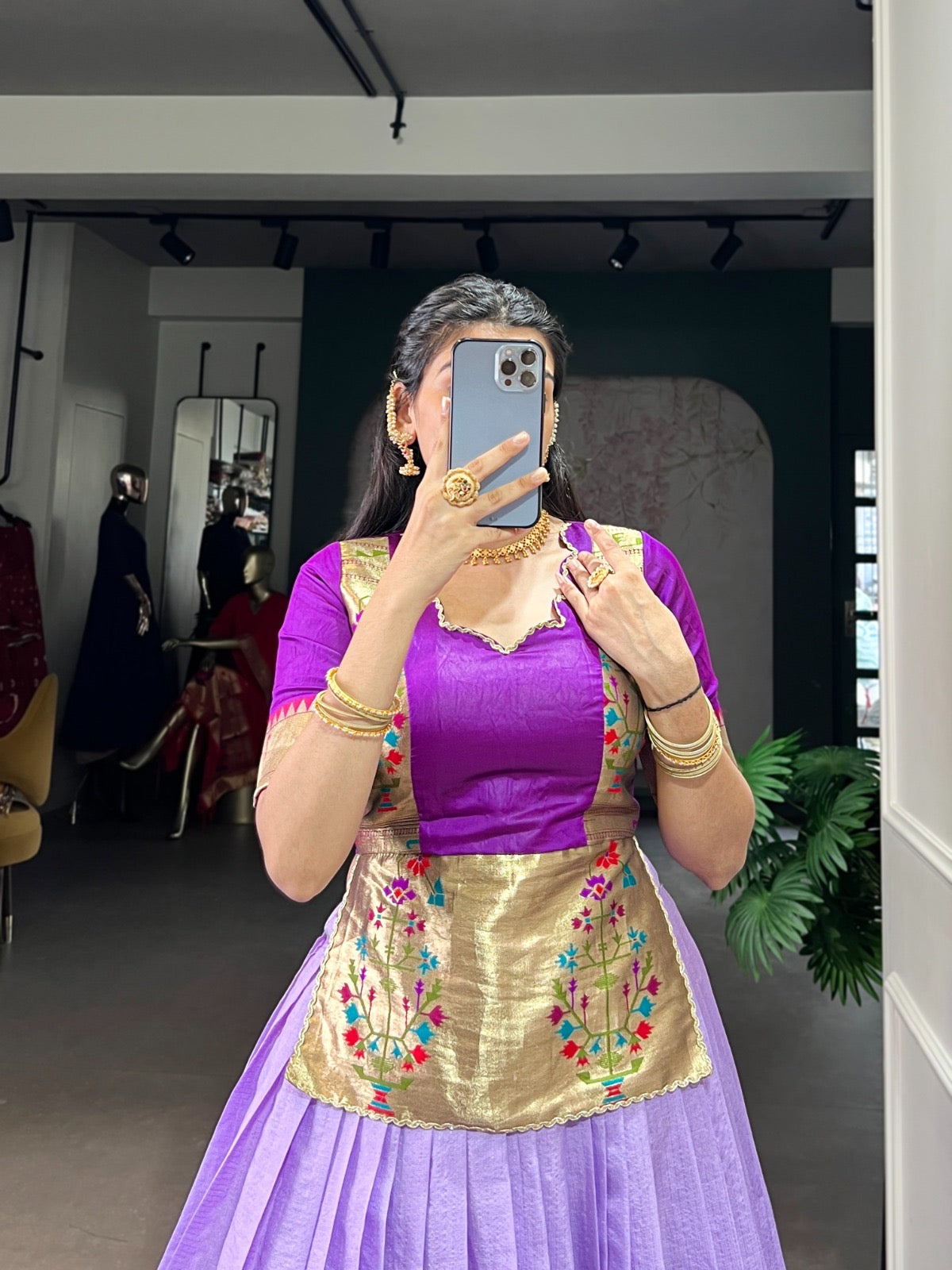 Co-ord Jacquard Paithani Lehenga