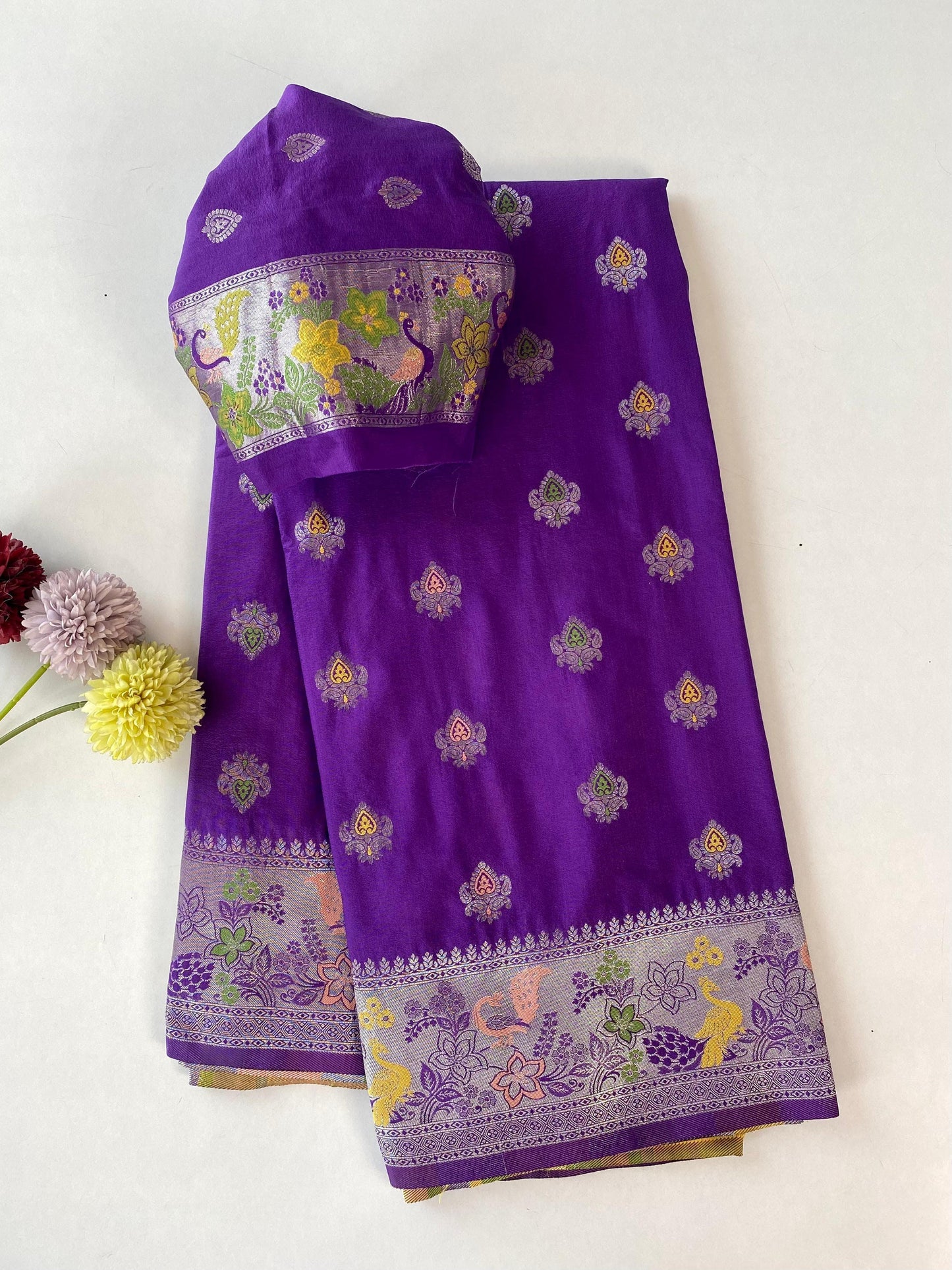 Crape Dola silk with Paithani zari luxe saree