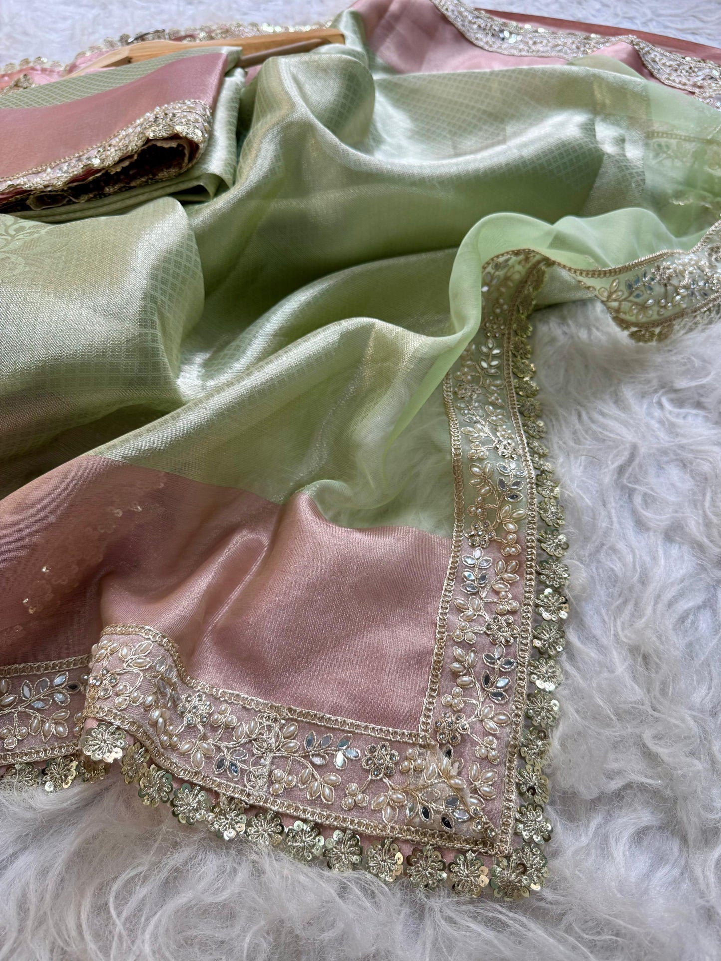 Classic Luxe Tissue Lace saree