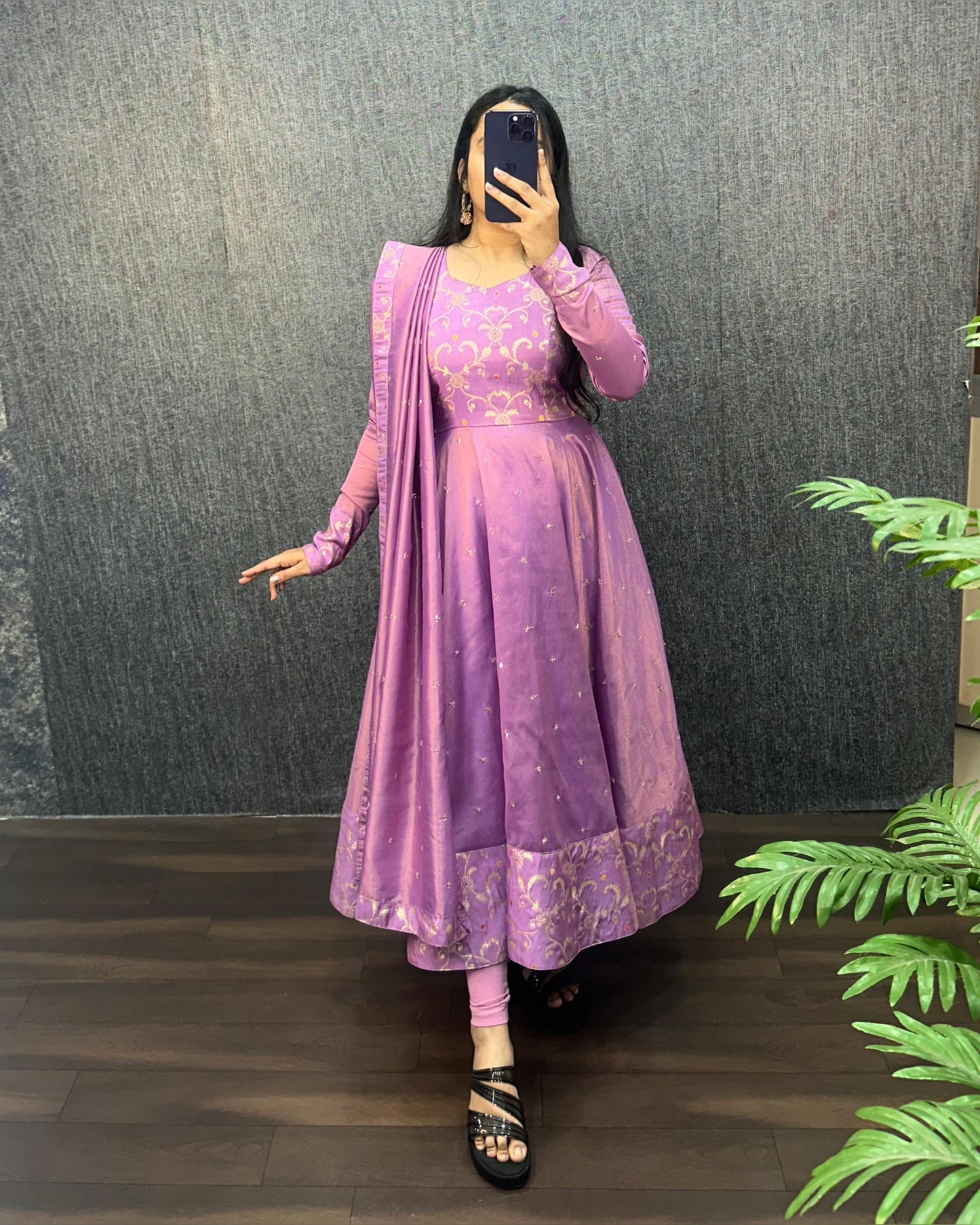 Banarasi Anarkali gowns for festival collection
