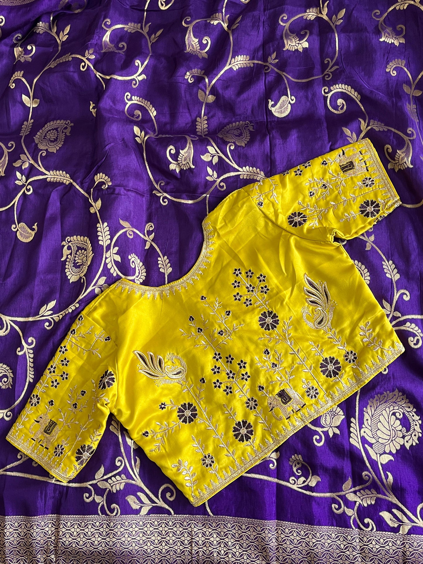 Banarasi Pattu saree with stitched Blouses