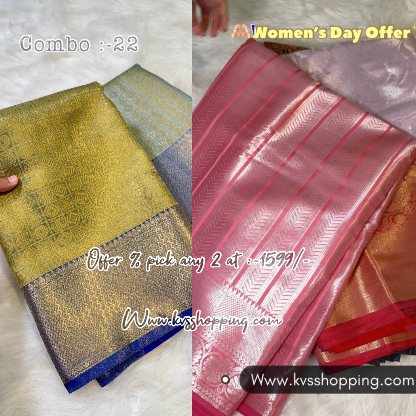 Pick any 2 Sareea at 1599/- Banarasi