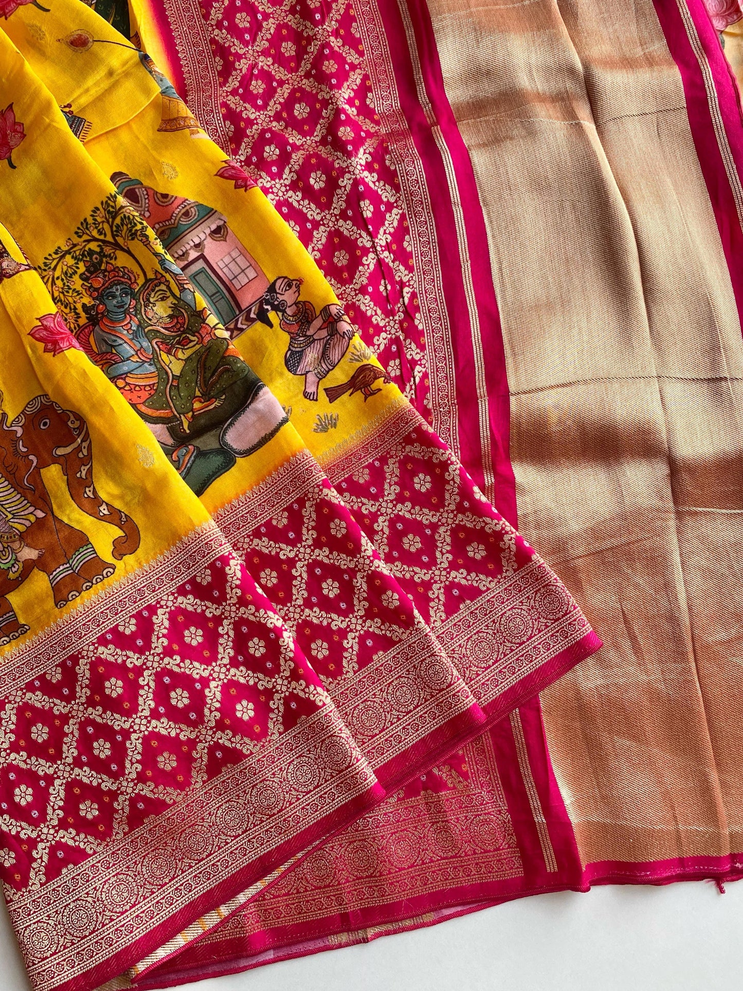Georgette Kalamkari luxe saree