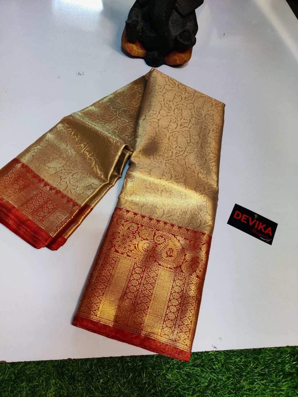 Banarasi semi pattu tissue sarees