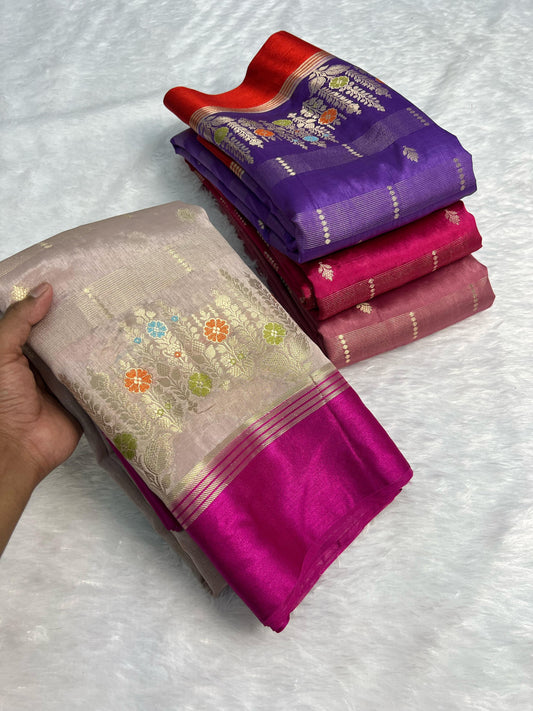 Pure raw mango classic festival Vintage Saree