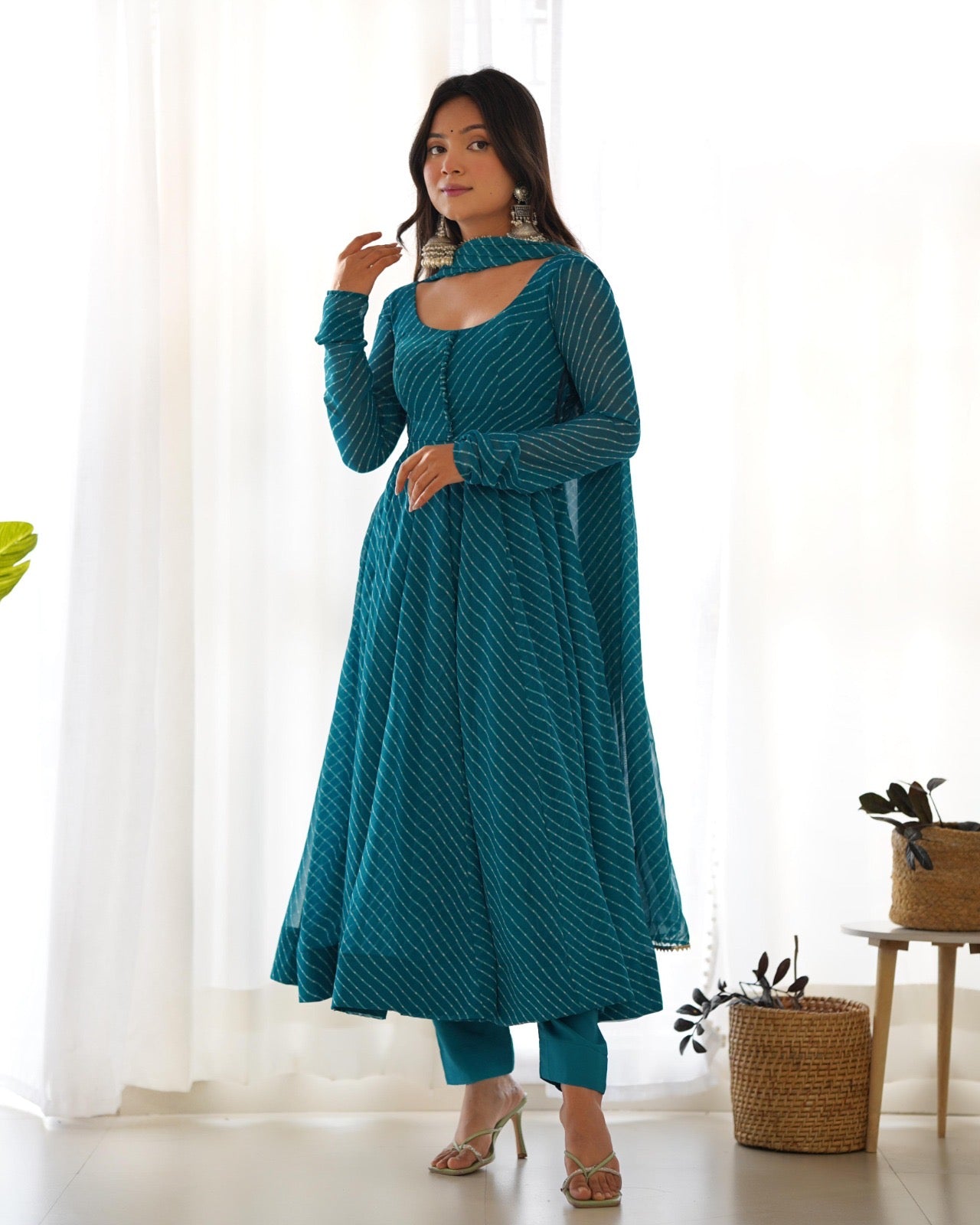 Laheriya Print Gowns fully Stitched