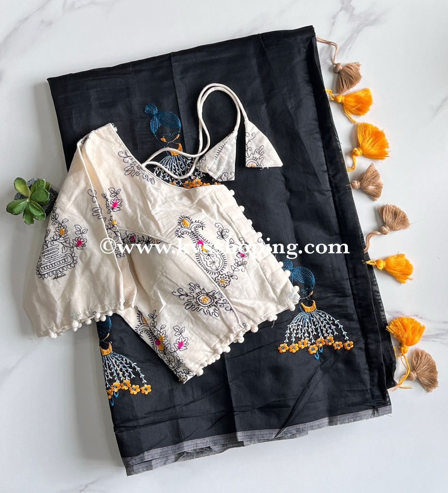Premium Chanderi Saree with stitched Blouse (Celebrate inspired)