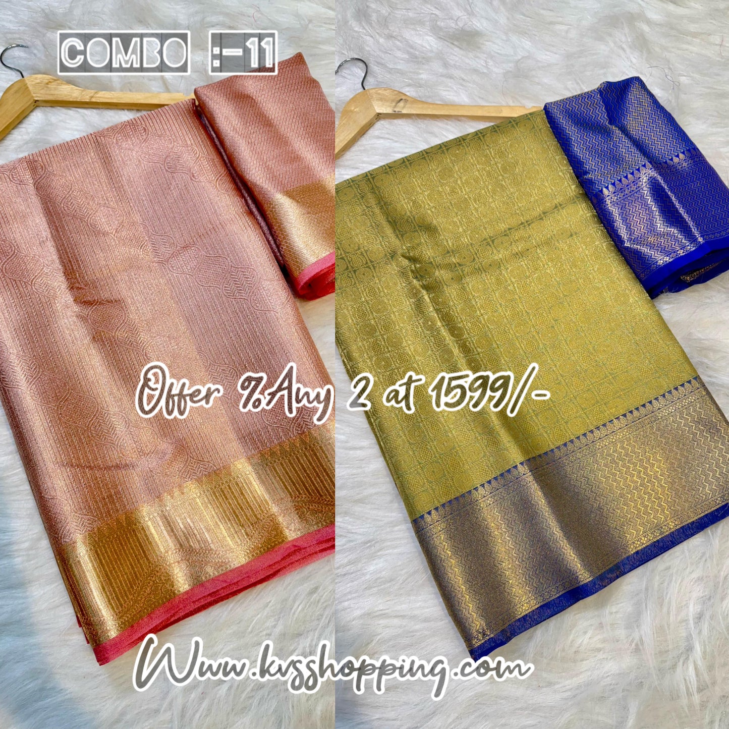 Pick any 2 Sareea at 1599/- Banarasi