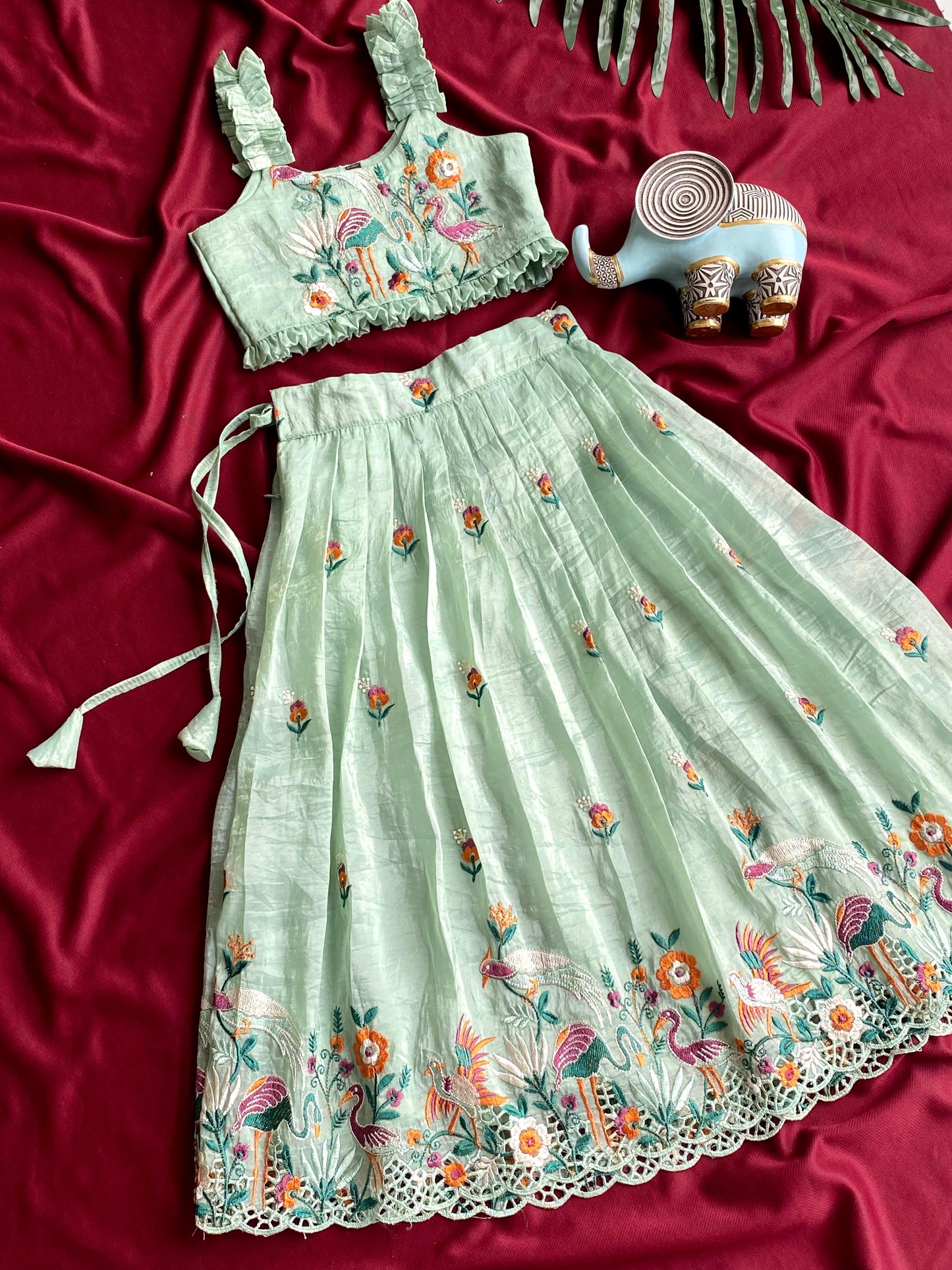Kids Crop top /Lehenga sets For Party wear