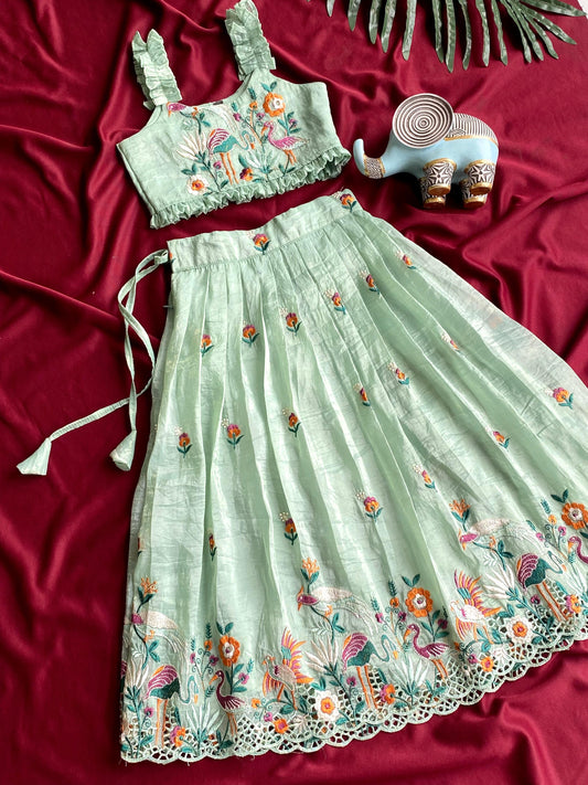 Kids Cute Wear Crop top /Lehenga sets For Party wear