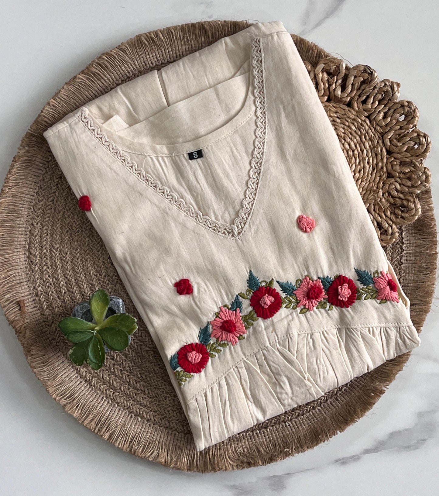 Embroidery Office wear kurtis