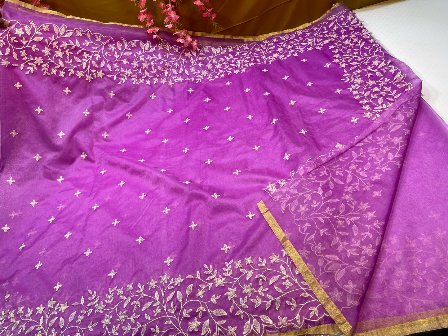 Organza Saree Dyed Sarees luxe