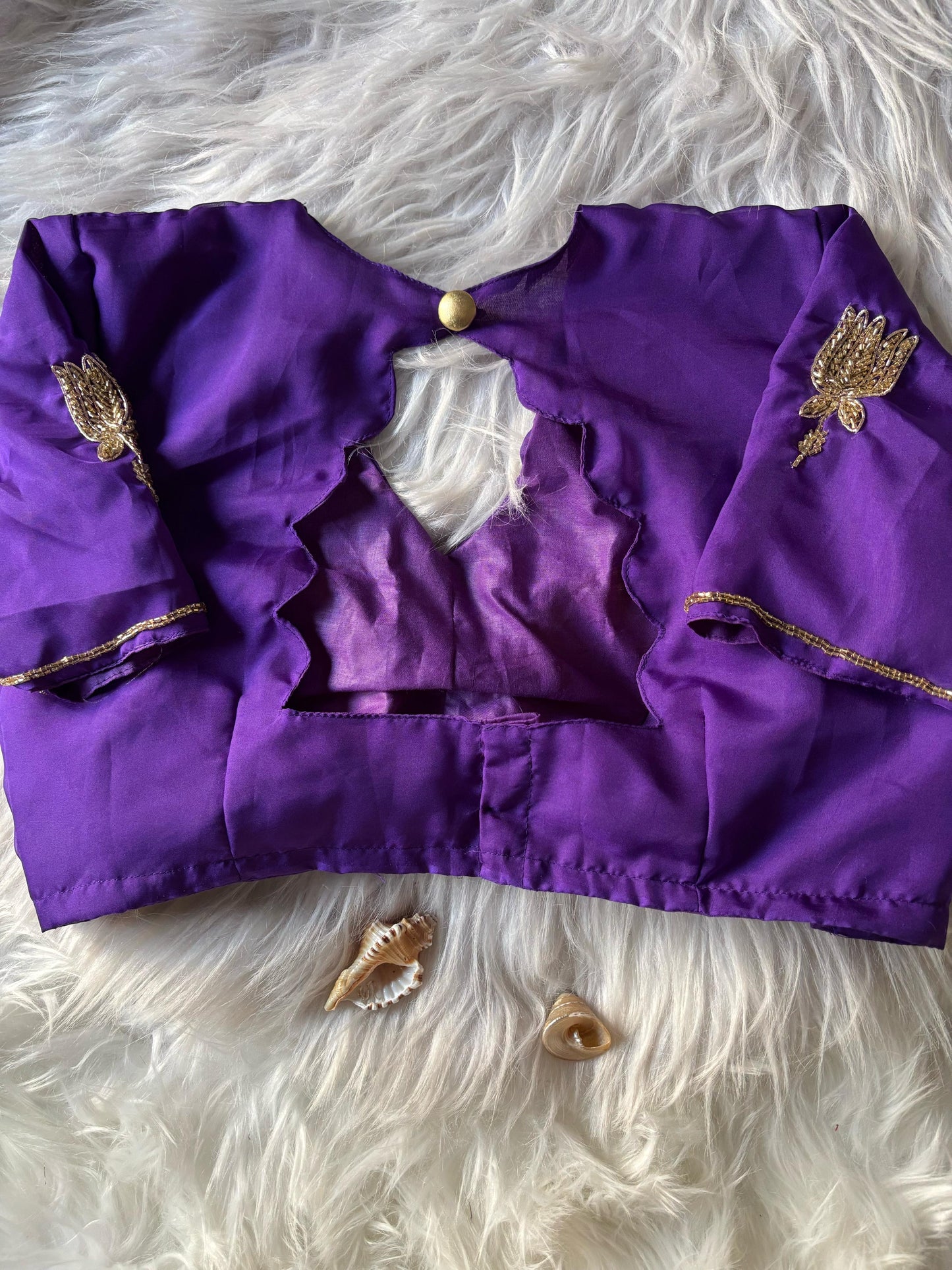 Celebrity Inspired Handcrafted saree with stitched blouse Luxe