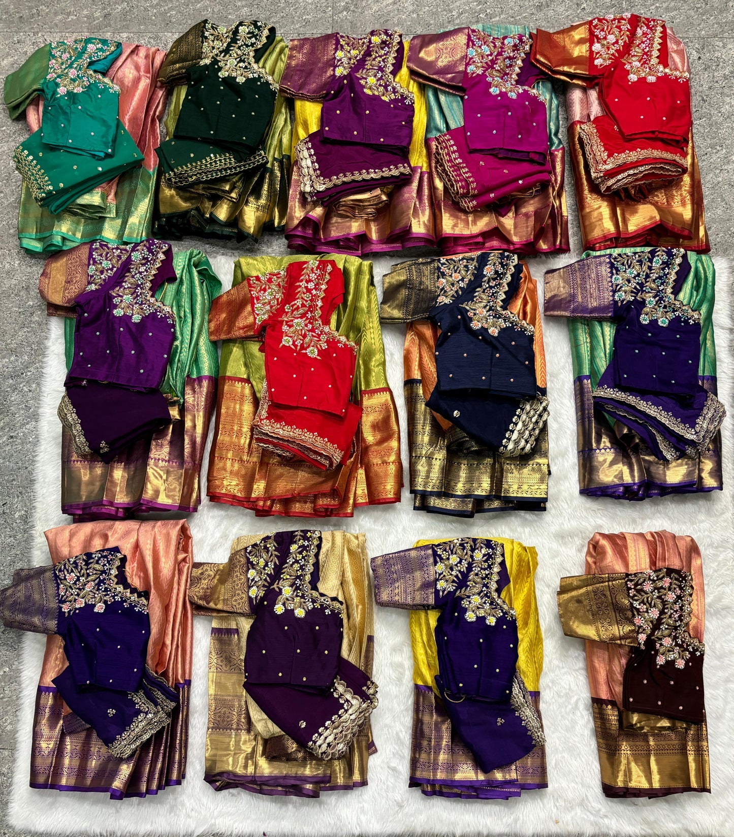 Kanchipuram Maggam work Lehenga sets