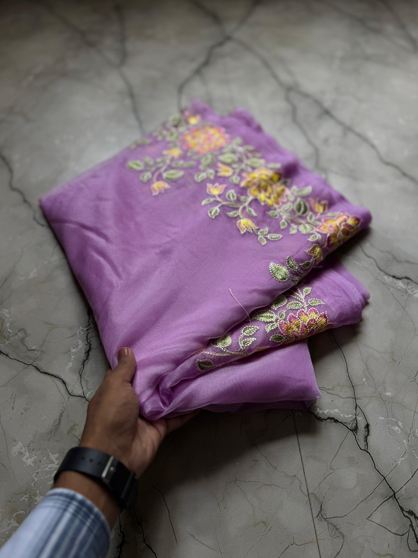 Banarasi Kora organza sarees with embroidery work