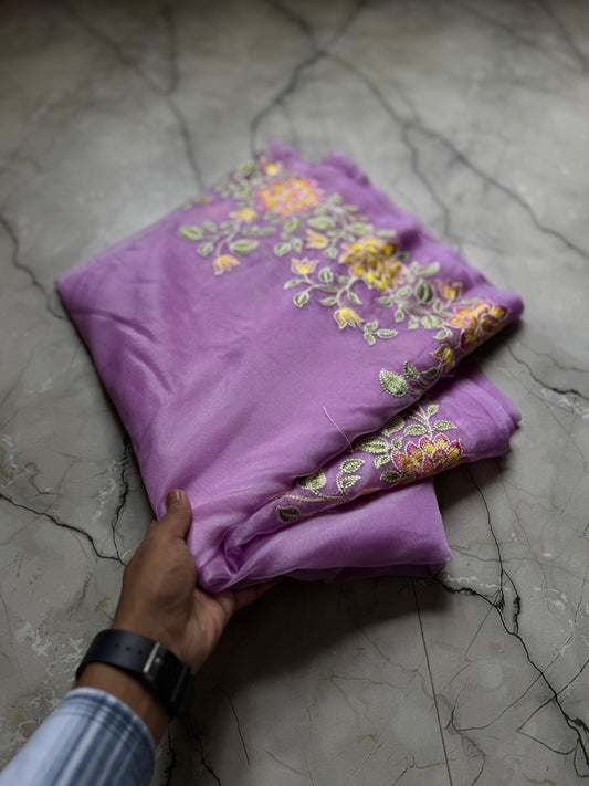 Banarasi Kora organza of Trendy Saree with embroidery work