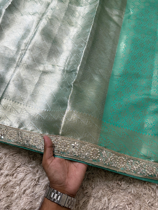 Kanjivaram bridal Katan tissue Trendy Saree