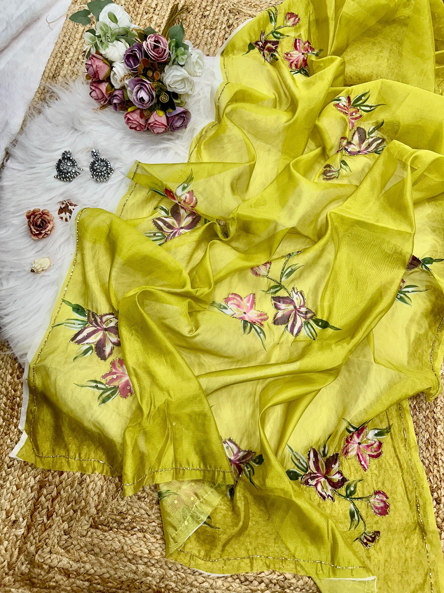 Desginer Sarees With Handwork (Budget Wear)