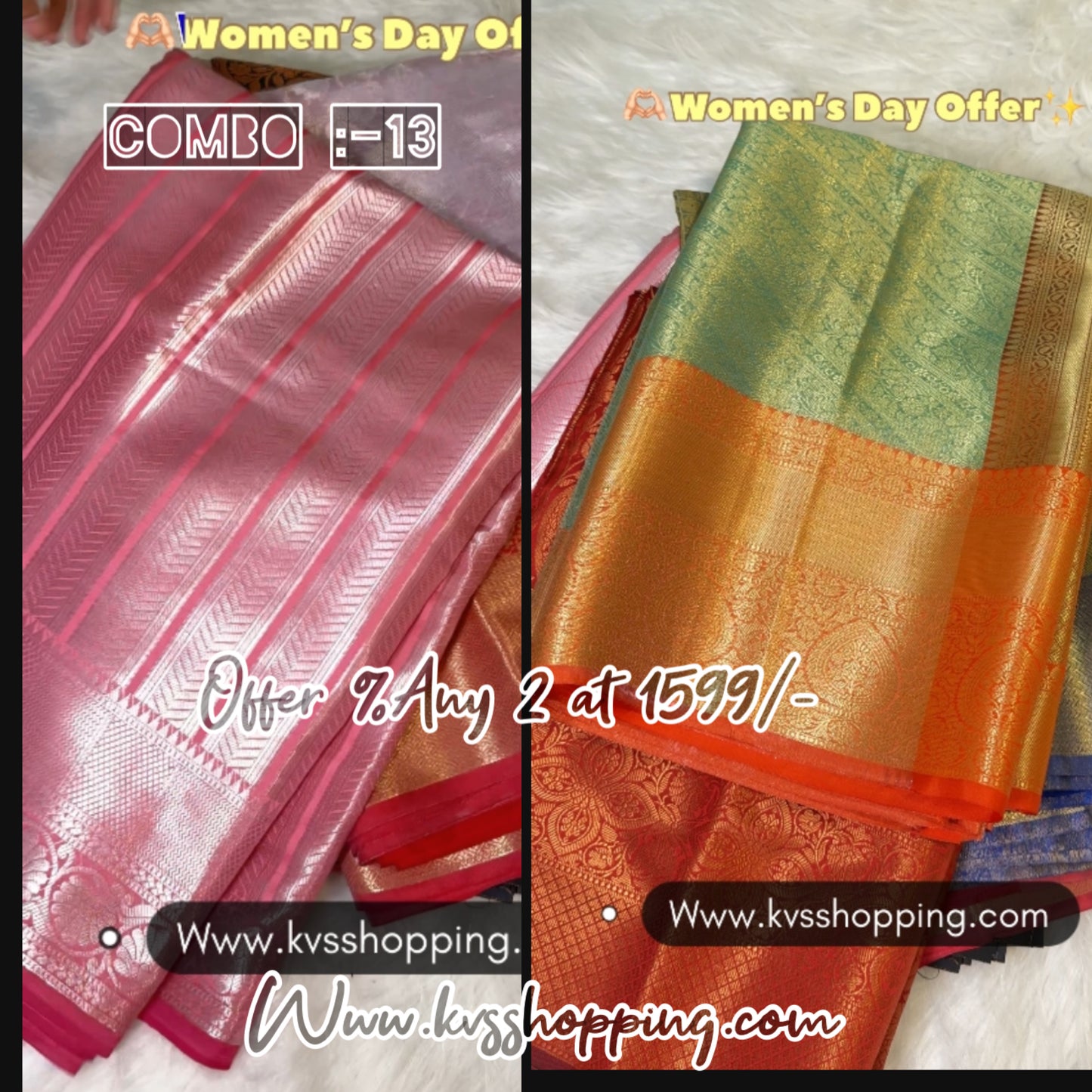 Pick any 2 Sareea at 1599/- Banarasi
