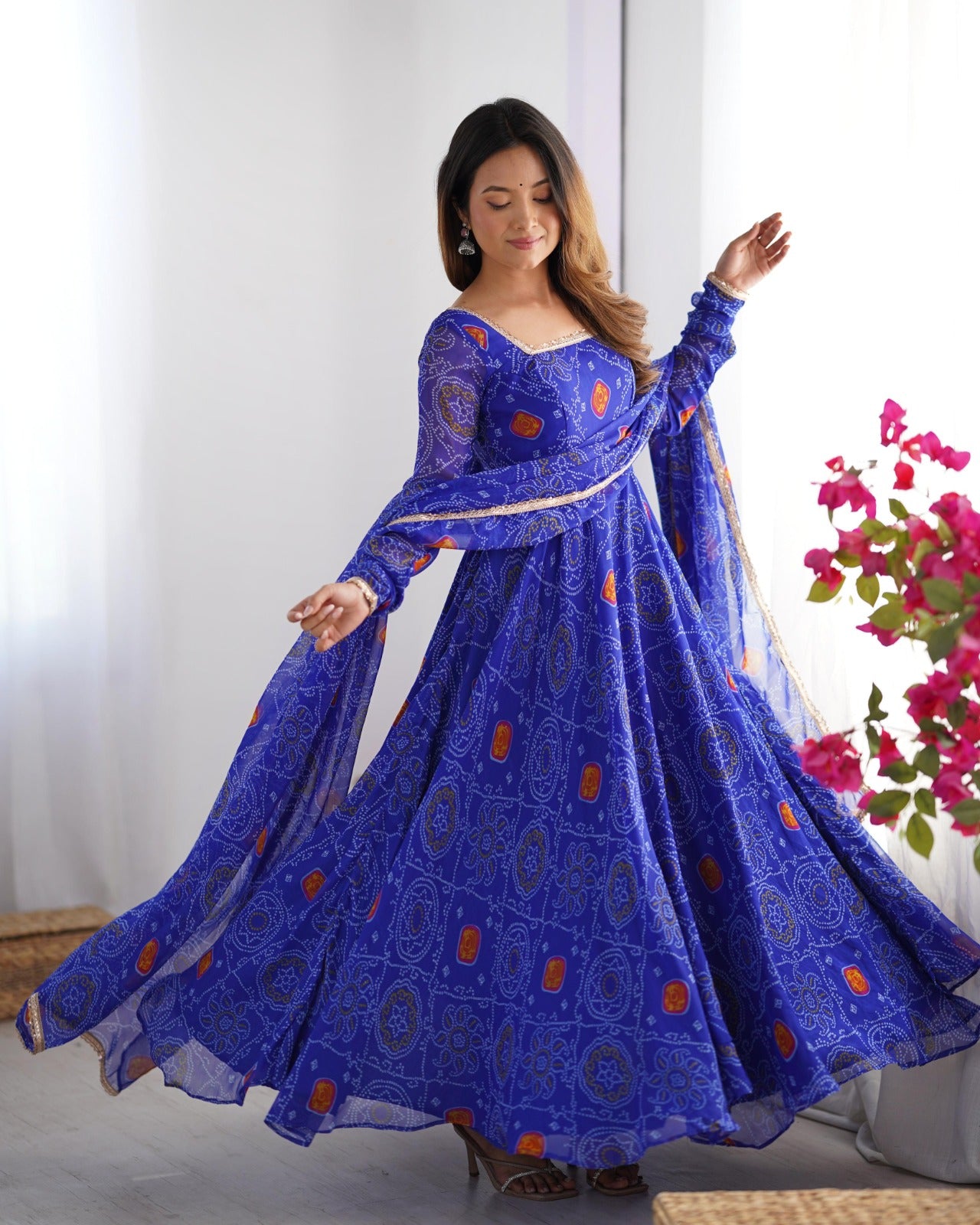 Full long frocks/ gowns chiffon