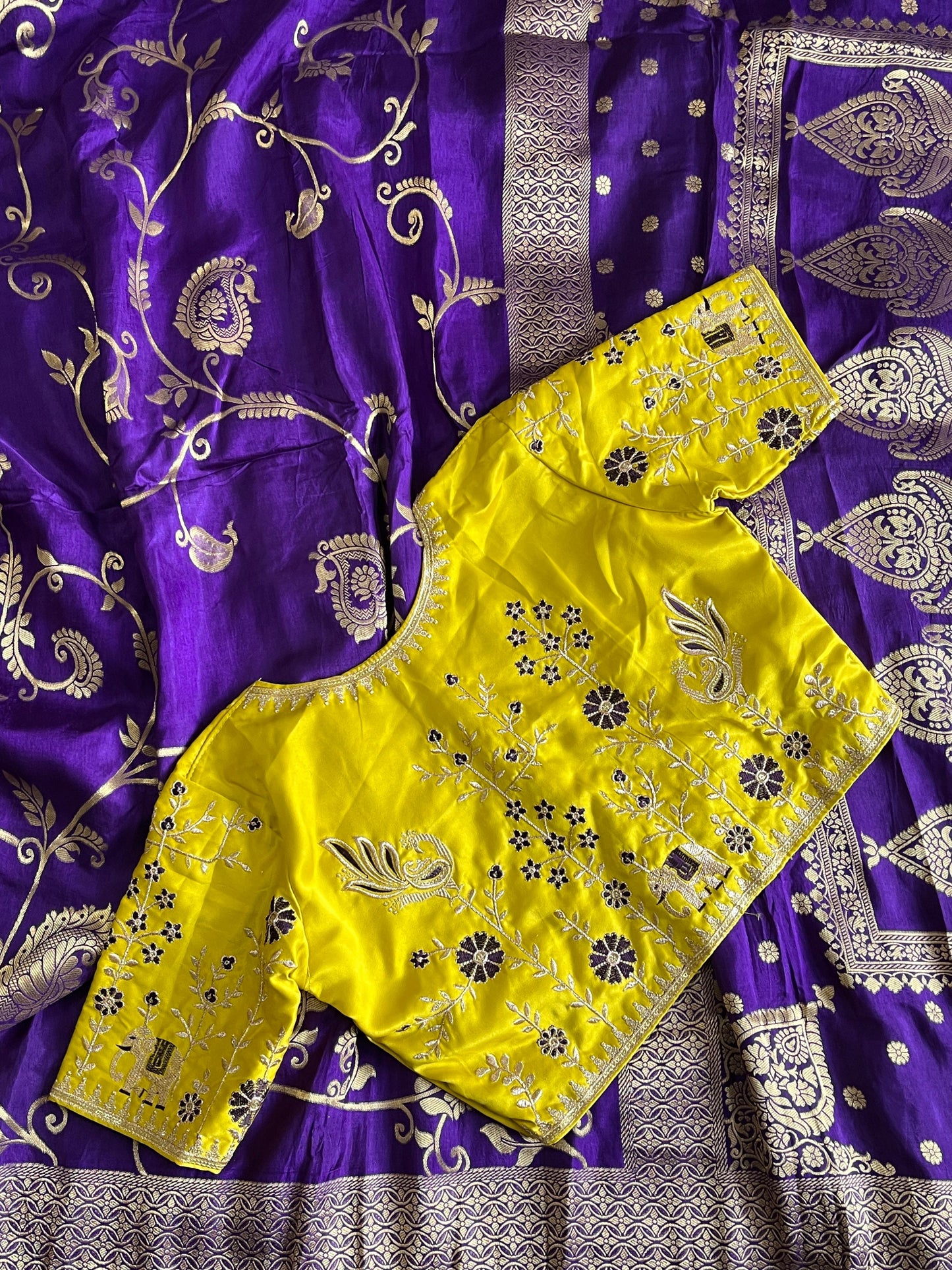 Banarasi Pattu saree with stitched Blouses
